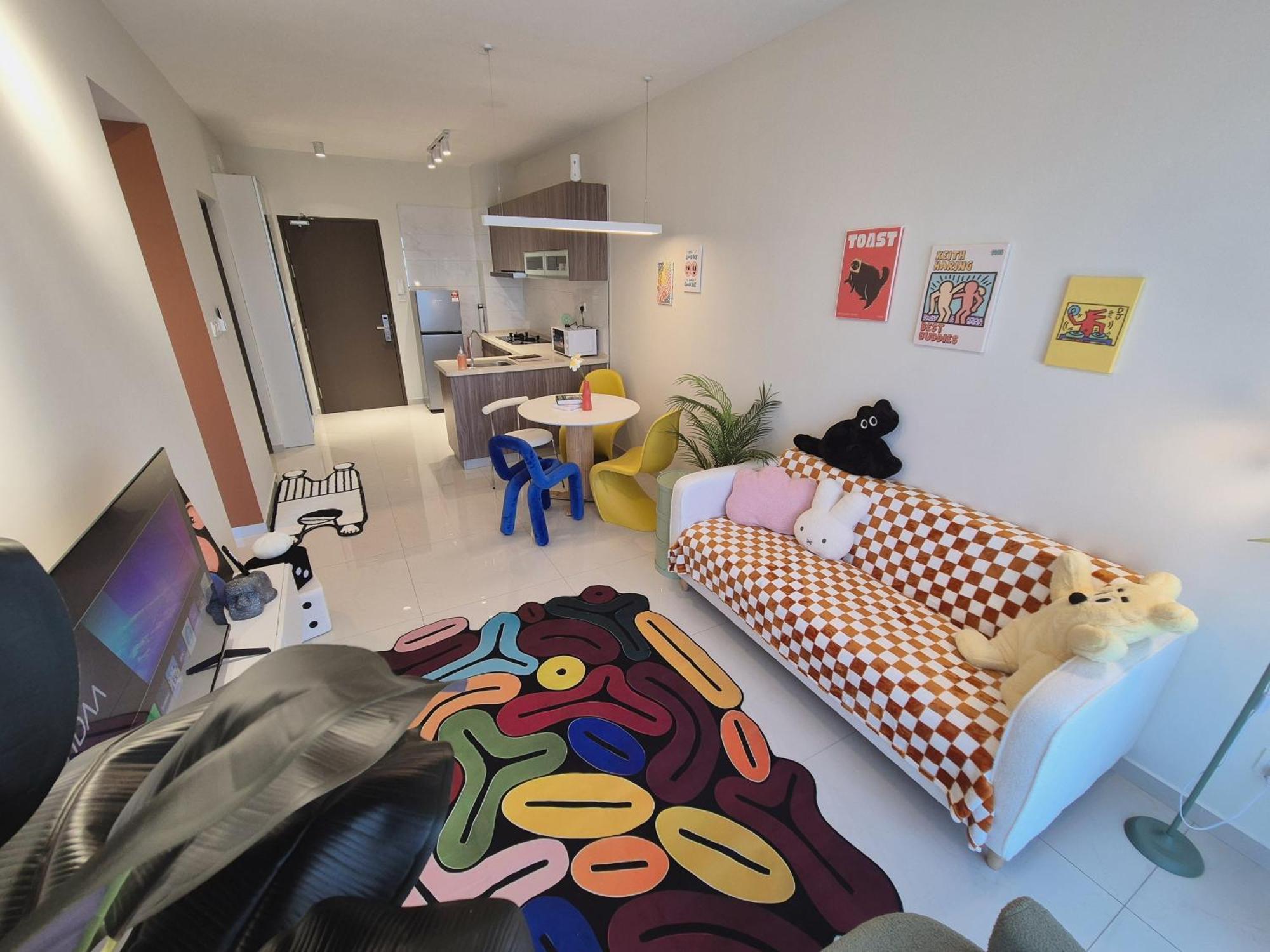 Funky Pop Art Paradise - 3 Pax 2 Bedroom Close To Jb Town Apartemen